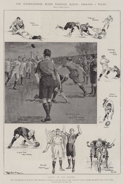 La partita internazionale di rugby, Inghilterra vs Galles da Ralph Cleaver